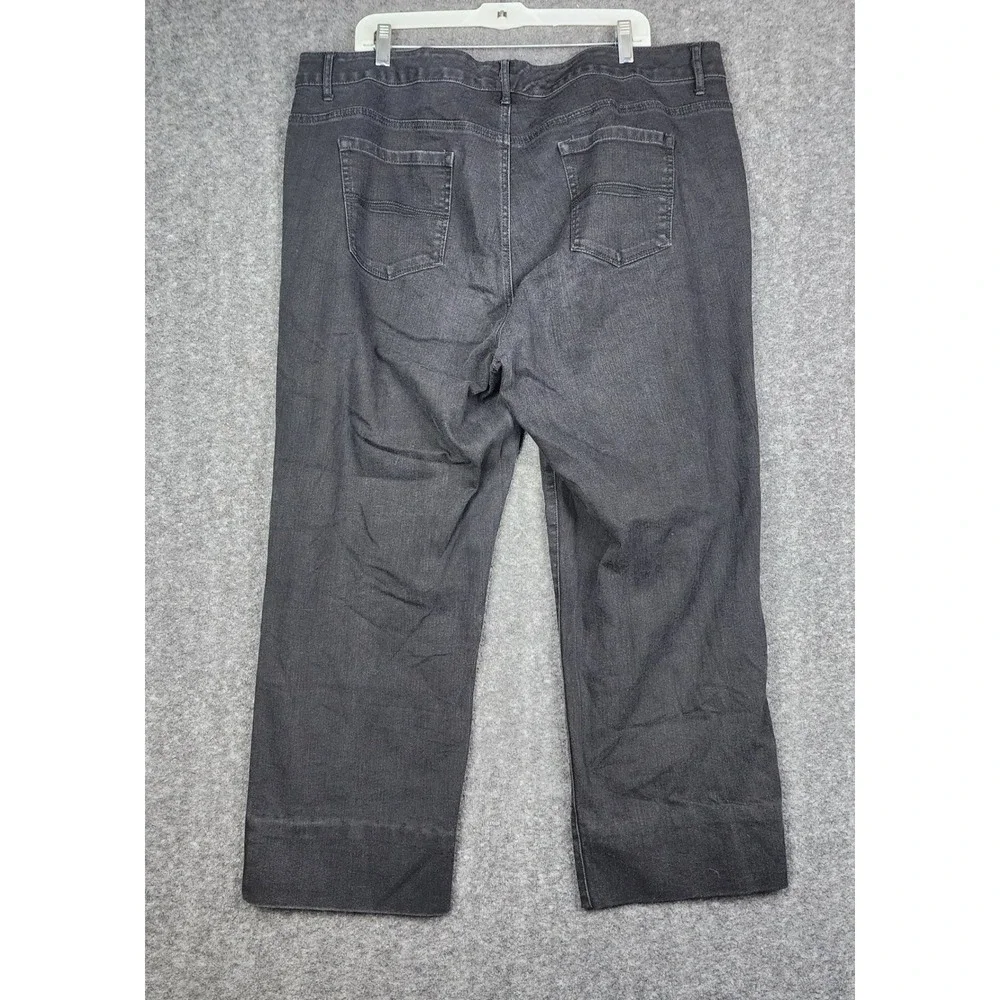 Bandolino Mandie Jeans Mens 22W Faded‎ Black Straight Leg Stretch Denim Hemmed